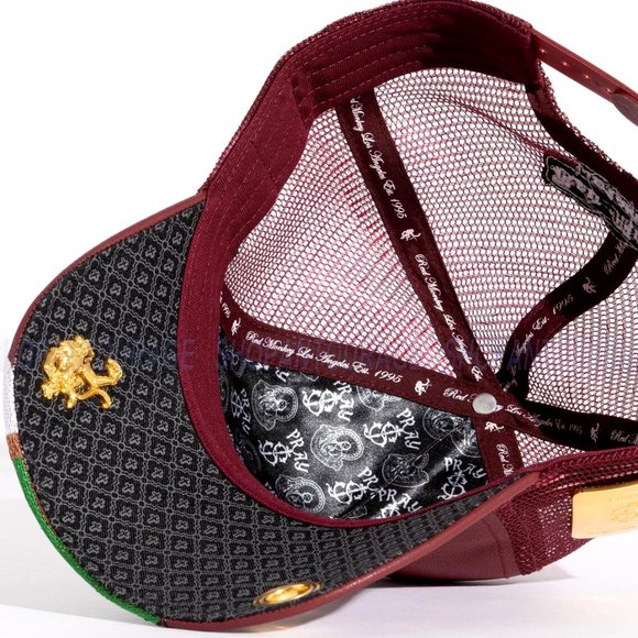 Red Monkey San Judas 2 Burgundy Limited Unisex Trucker Hat RM1480 Cap + Coin - Picture 4 of 10